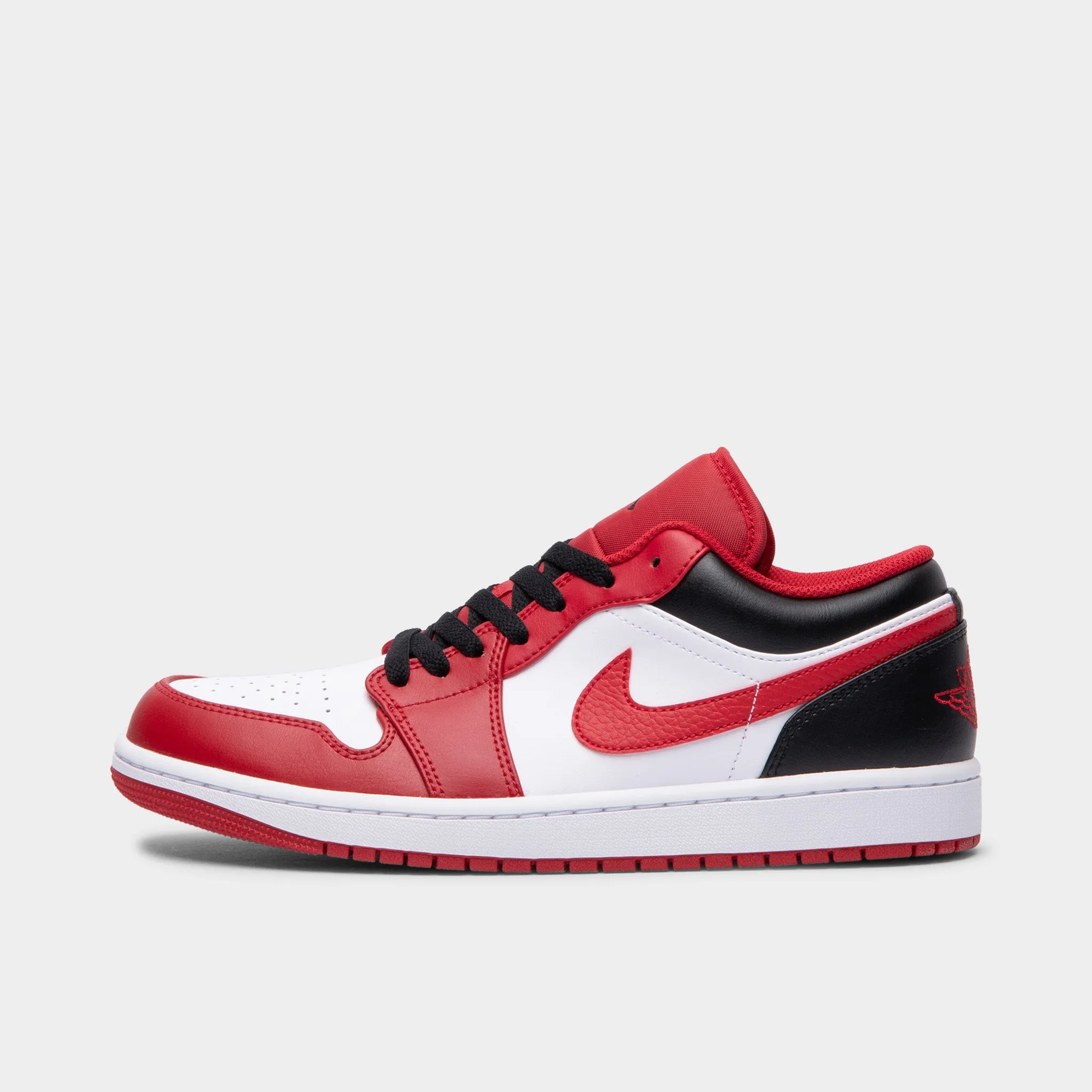 Jordan 1 Low White / Gym Red / Black sold by JD Sports