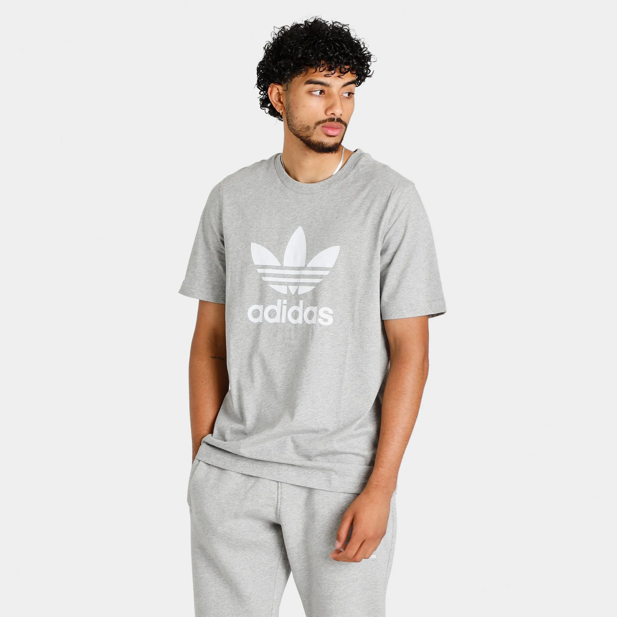 adidas Originals Adicolor Classics Trefoil T-shirt Medium Grey Heather / White sold by JD Sports