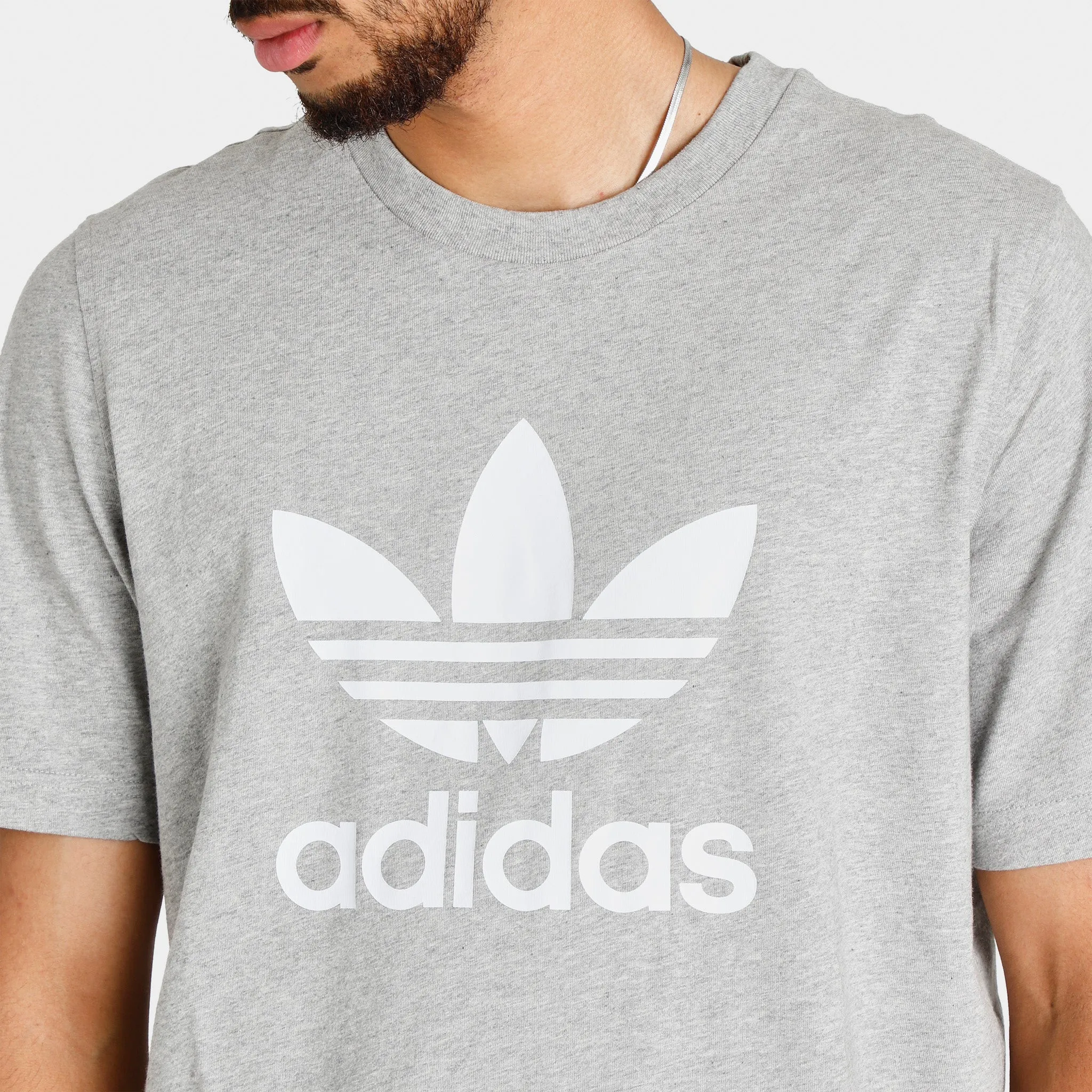 adidas Originals Adicolor Classics Trefoil T-shirt Medium Grey Heather / White sold by JD Sports product image thumbnail 4