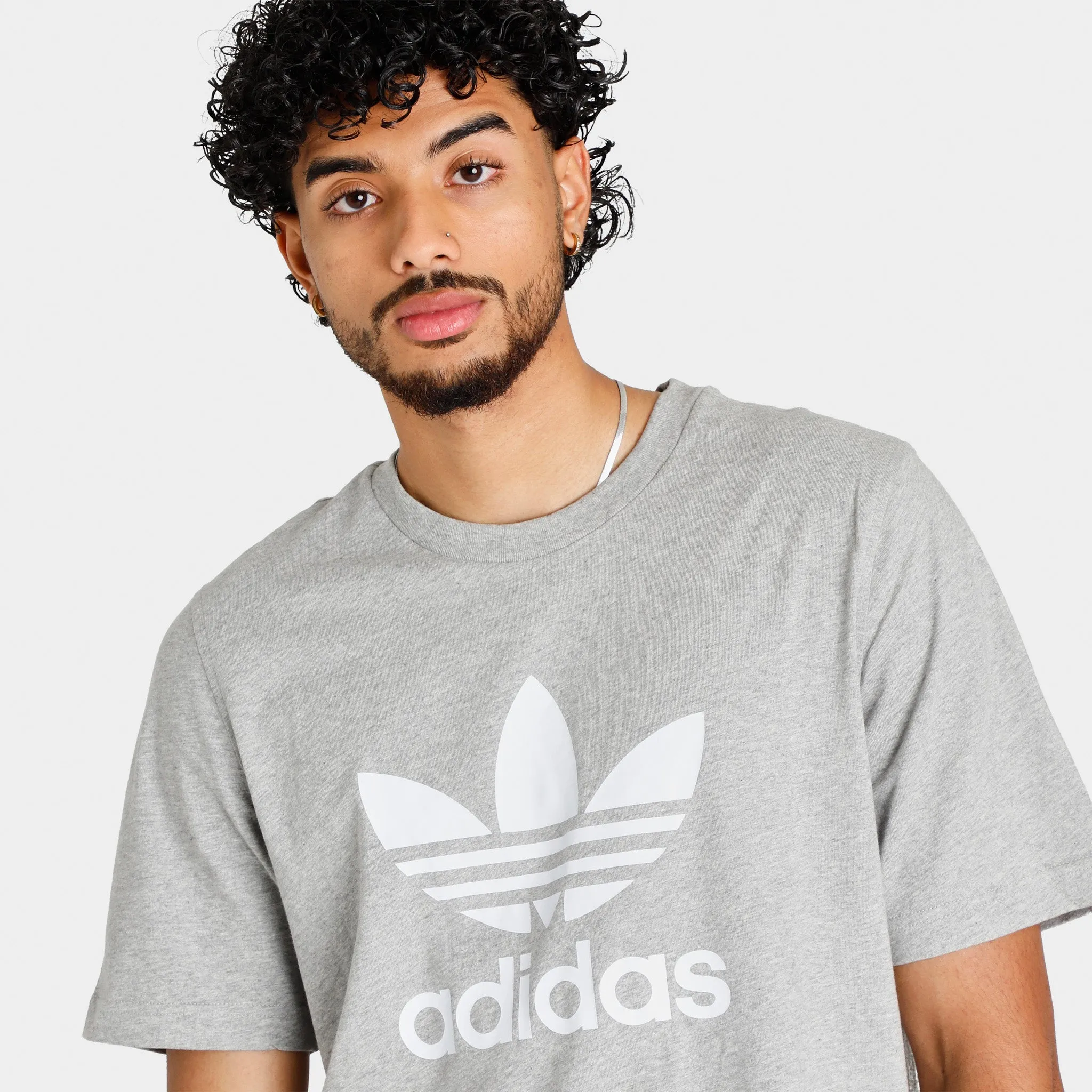 adidas Originals Adicolor Classics Trefoil T-shirt Medium Grey Heather / White sold by JD Sports product image thumbnail 3