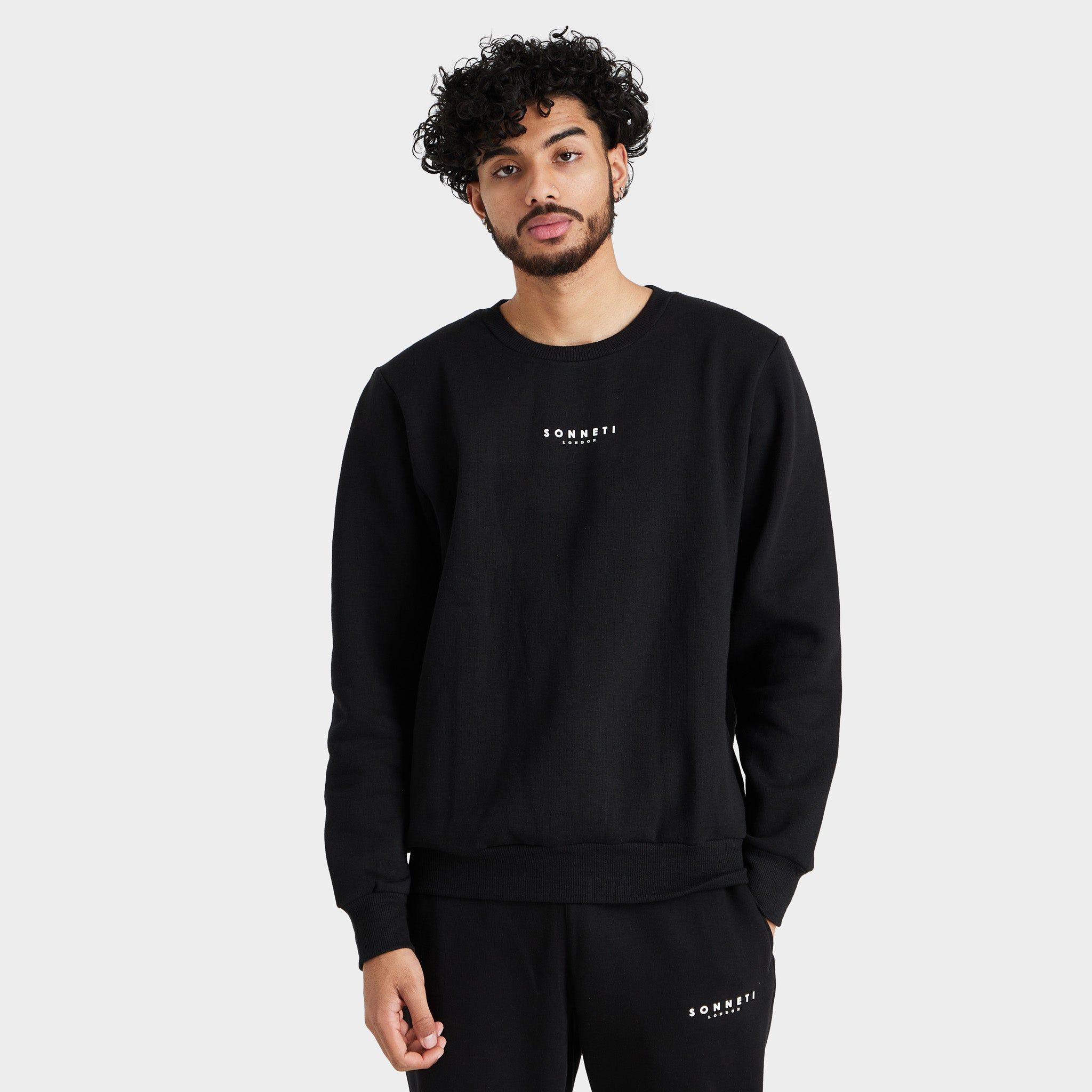 Sonneti London Fleece Crewneck / Black sold by JD Sports
