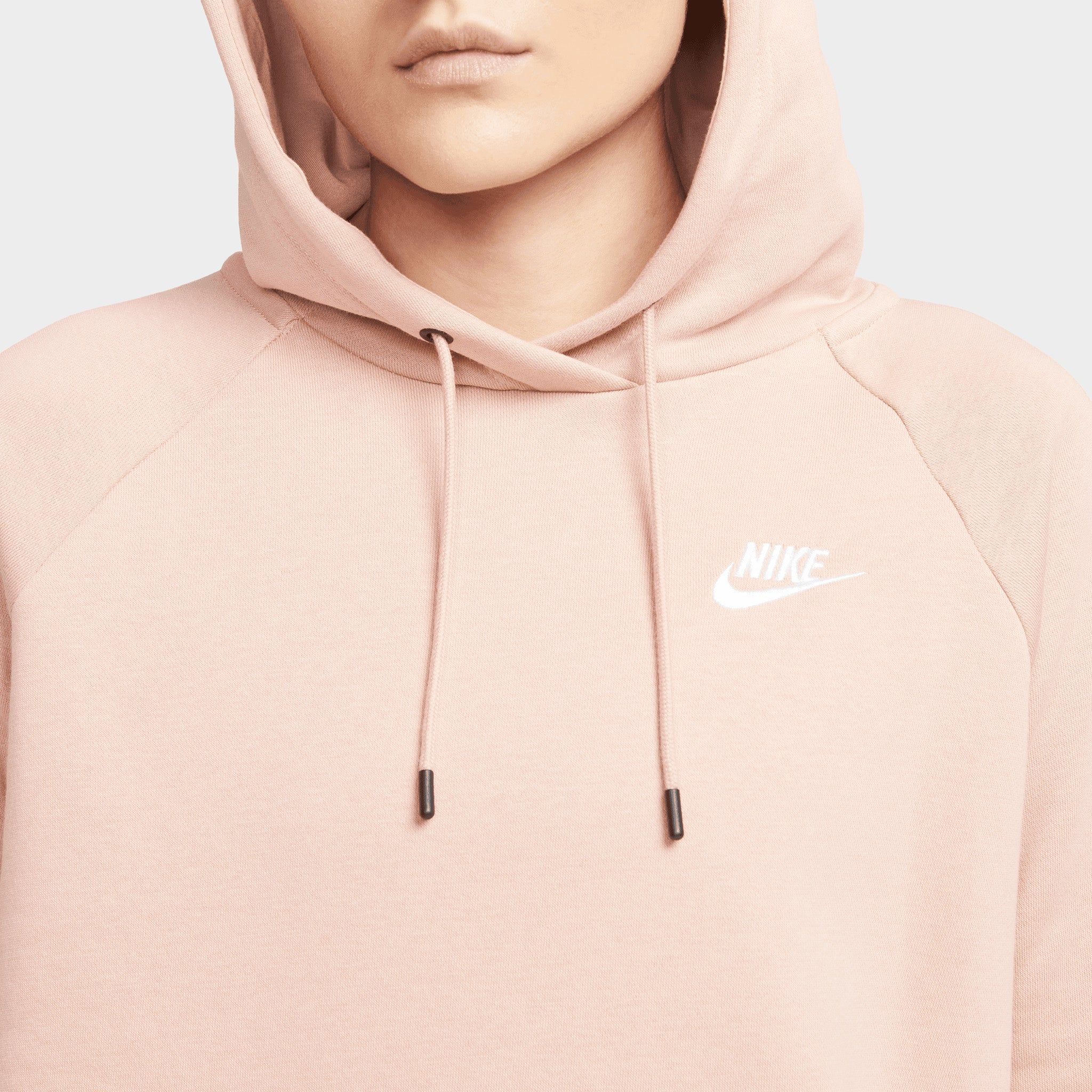 Nike Sportswear Women's Essential Fleece Pullover Hoodie Rose Whisper / White sold by JD Sports product image thumbnail 3