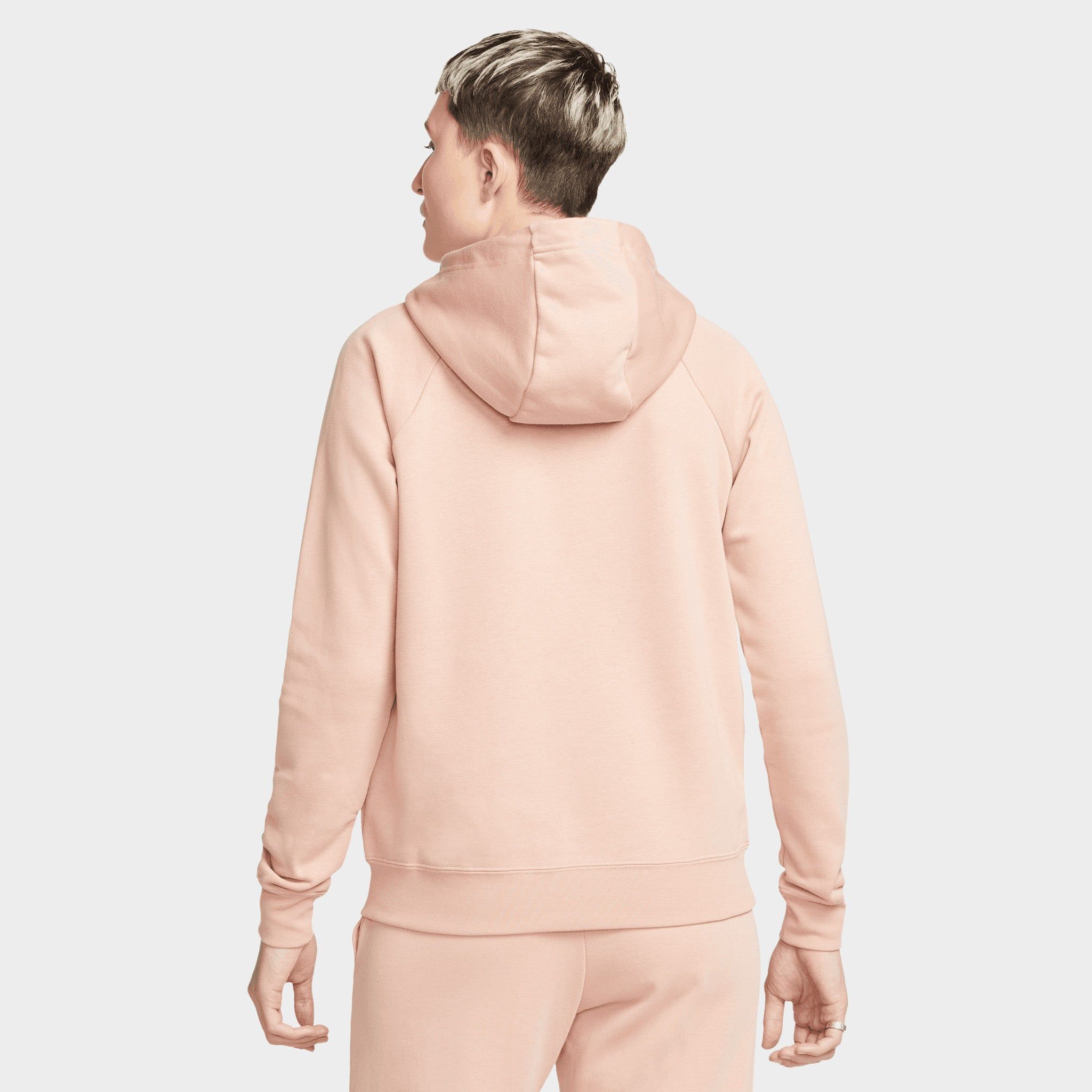 Nike Sportswear Women's Essential Fleece Pullover Hoodie Rose Whisper / White sold by JD Sports product image thumbnail 2
