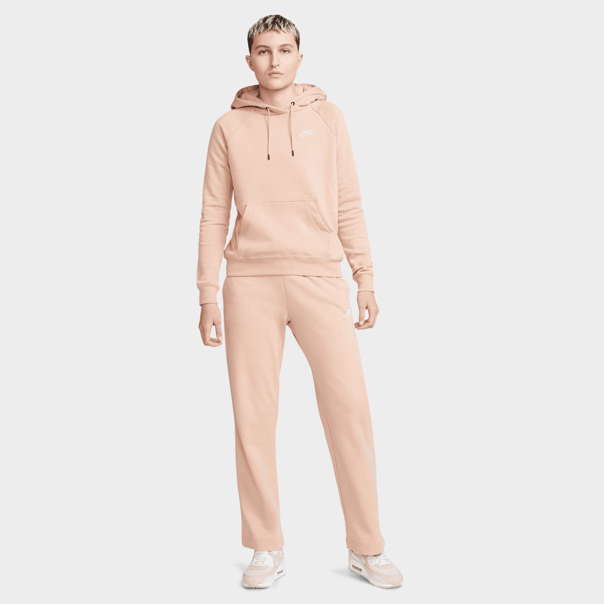Nike Sportswear Women's Essential Fleece Pullover Hoodie Rose Whisper / White sold by JD Sports product image thumbnail 5
