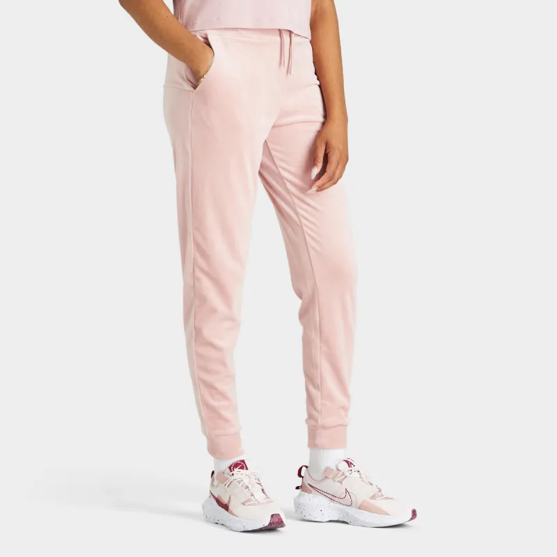SikSilk Women's Velour Embroidered Joggers / Pink sold by JD Sports