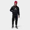 Jordan Essentials Fleece Pullover Hoodie Black / White sold by JD Sports
