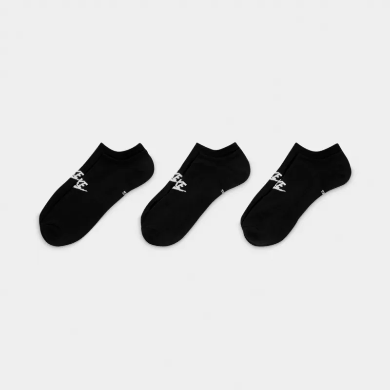 Nike Sportswear Everyday Essential No-Show Socks (3 Pairs) Black / White sold by JD Sports
