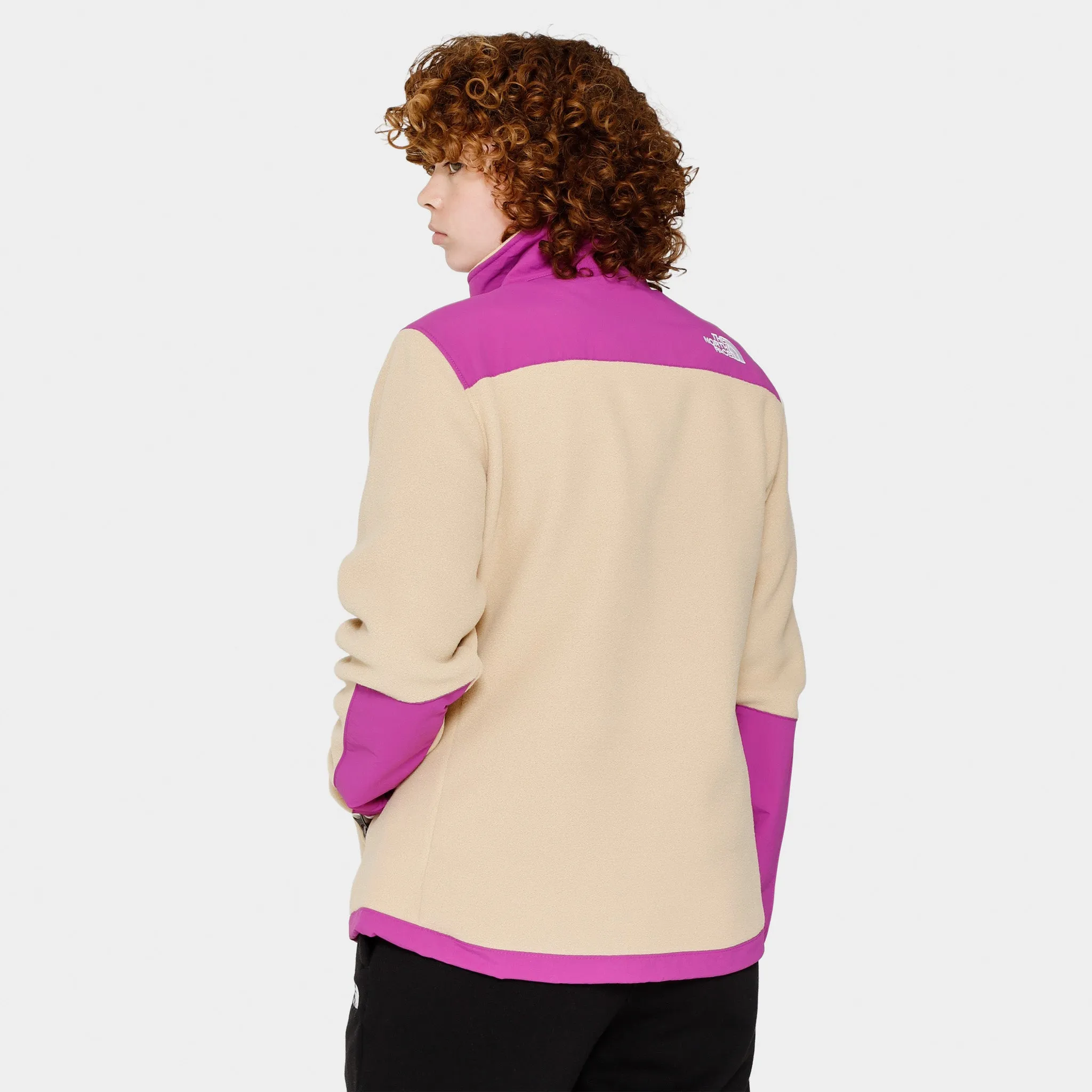 The North Face Women's Denali Jacket Khaki Stone / Purple Cactus Flower - Gardenia White sold by JD Sports product image thumbnail 3