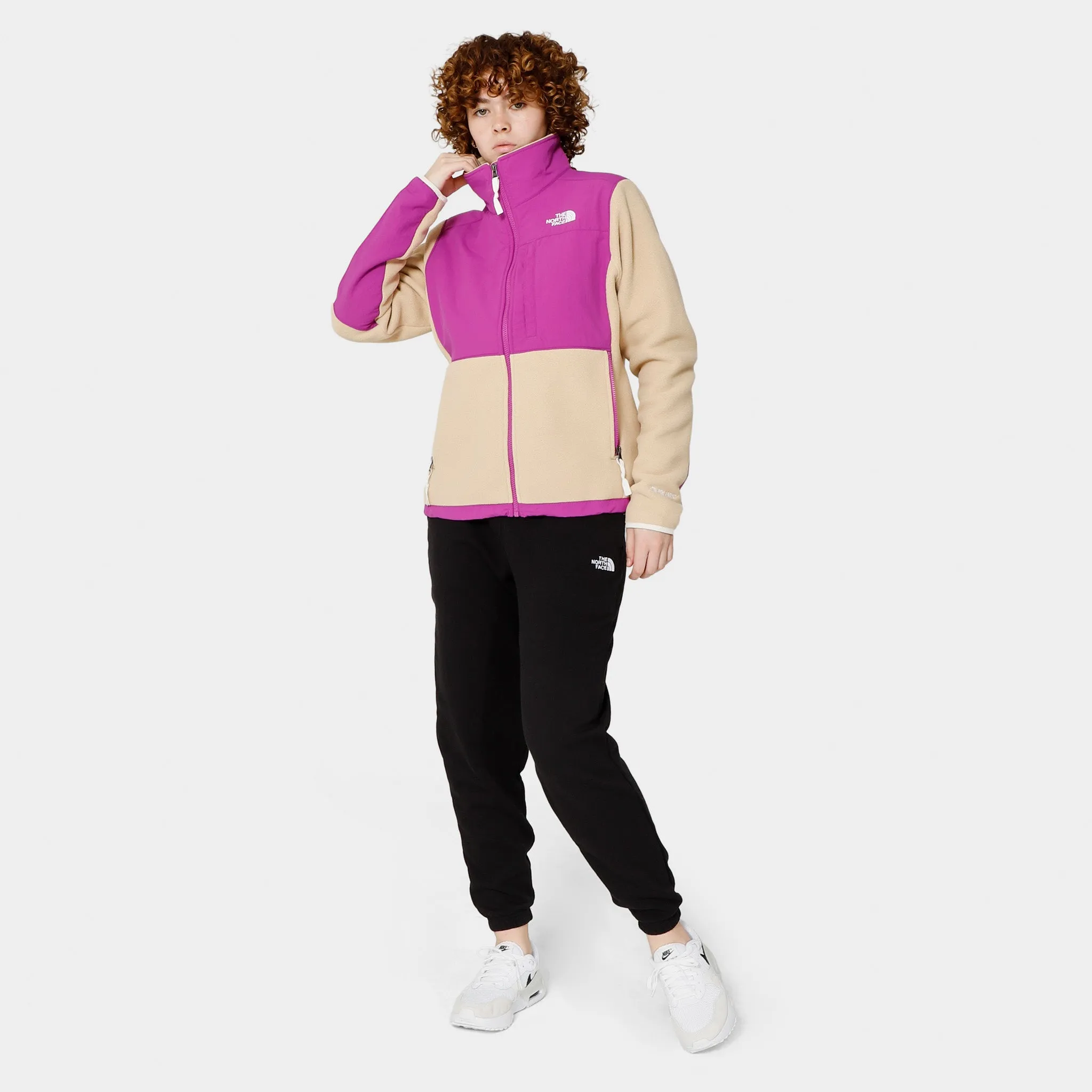 The North Face Women's Denali Jacket Khaki Stone / Purple Cactus Flower - Gardenia White sold by JD Sports product image thumbnail 5