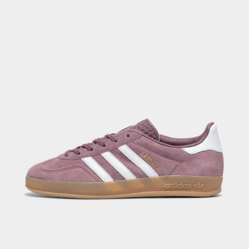 adidas Women's Gazelle Indoor Shadow Fig / White - Gum sold by JD Sports
