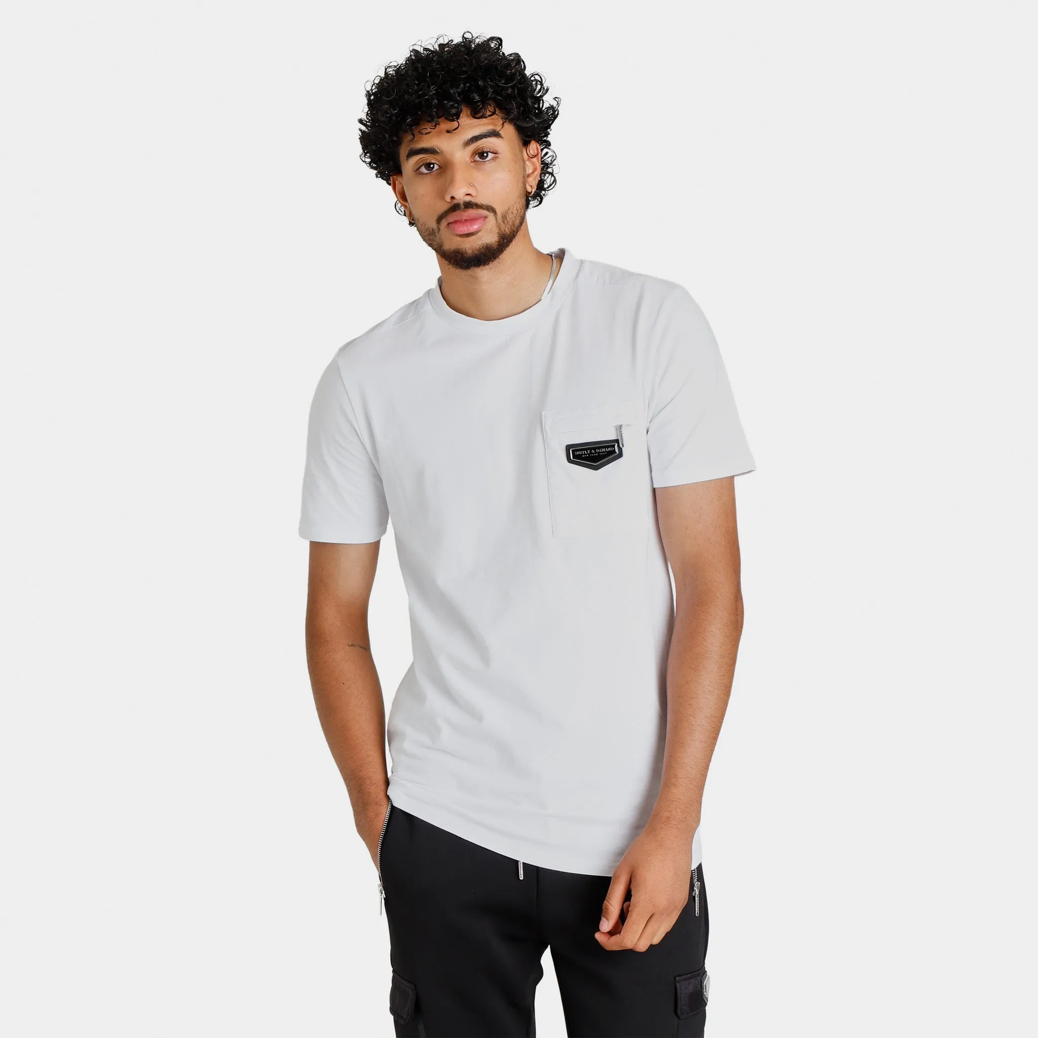 Supply & Demand Shift T-shirt Grey / Black sold by JD Sports