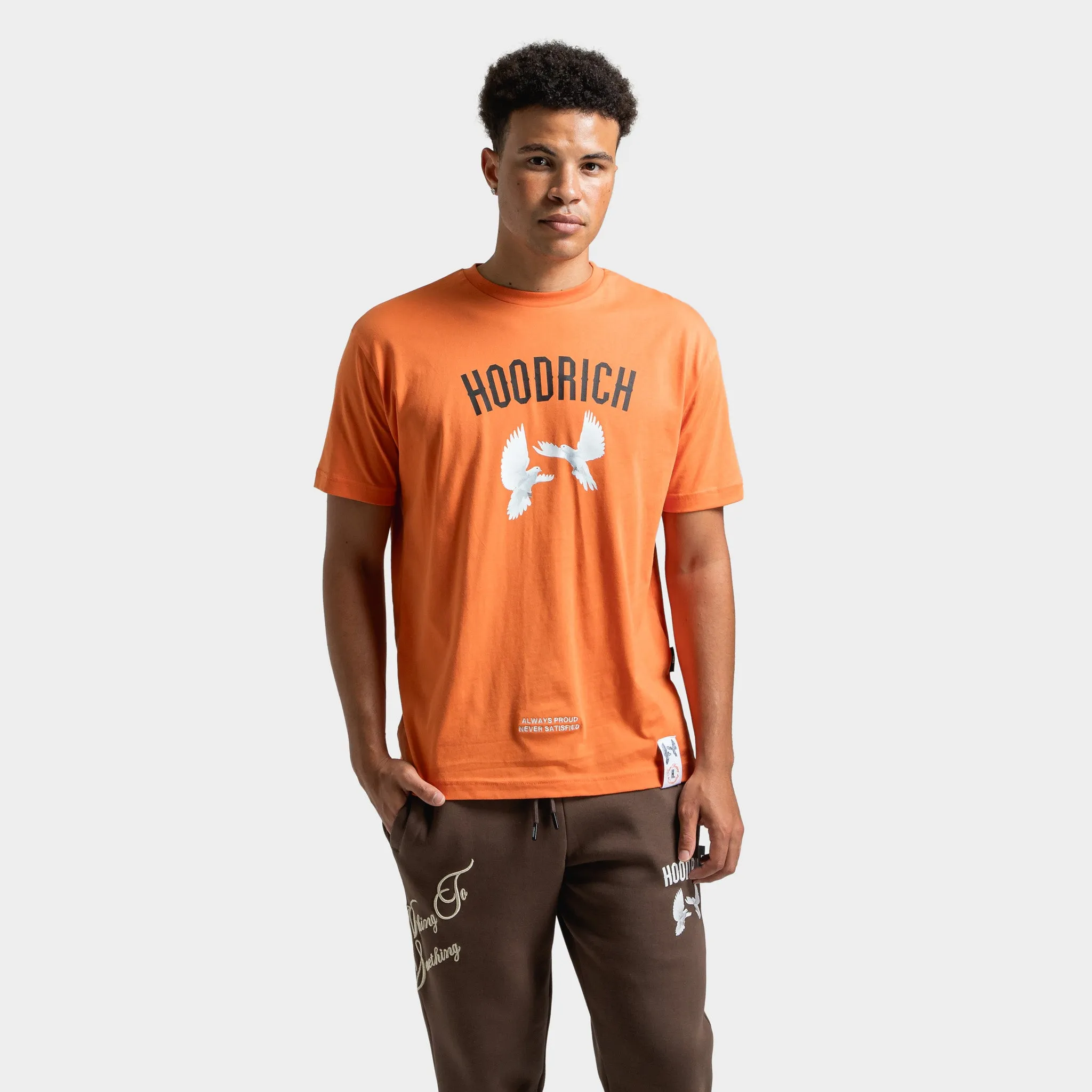 Hoodrich Take Flight V2 T-Shirt Burnt Orange / Black - Blan sold by JD Sports