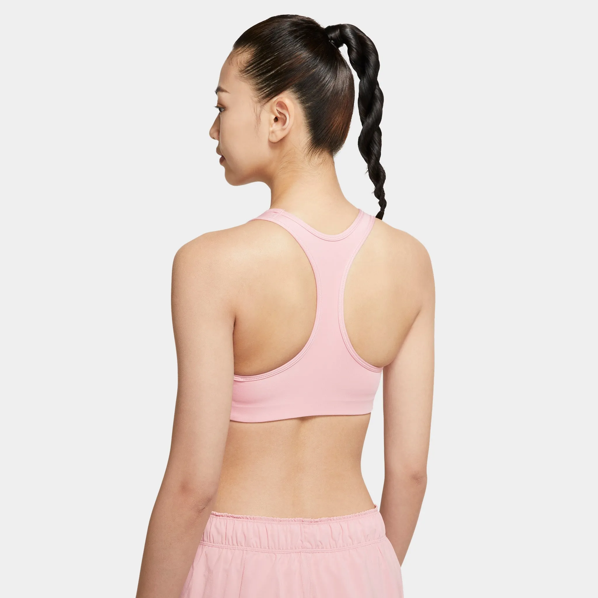 Nike Women's Dri-FIT Swoosh Medium-Support 1-Piece Pad Sports Bra / Pink Glaze sold by JD Sports product image thumbnail 2