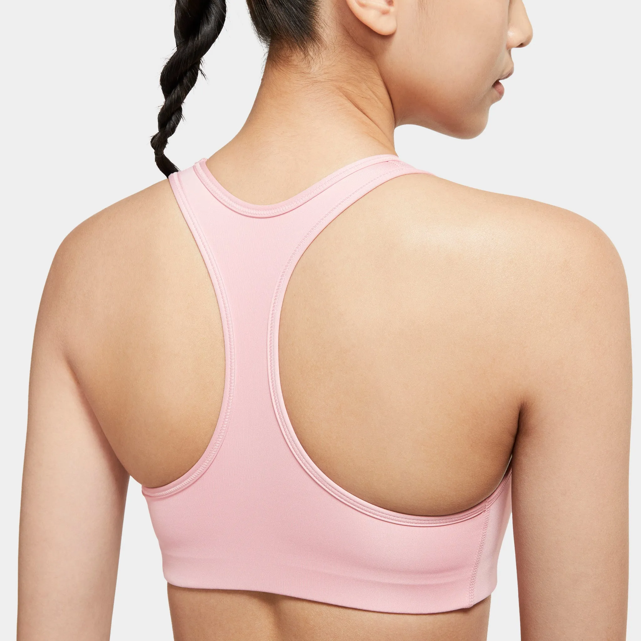 Nike Women's Dri-FIT Swoosh Medium-Support 1-Piece Pad Sports Bra / Pink Glaze sold by JD Sports product image thumbnail 4