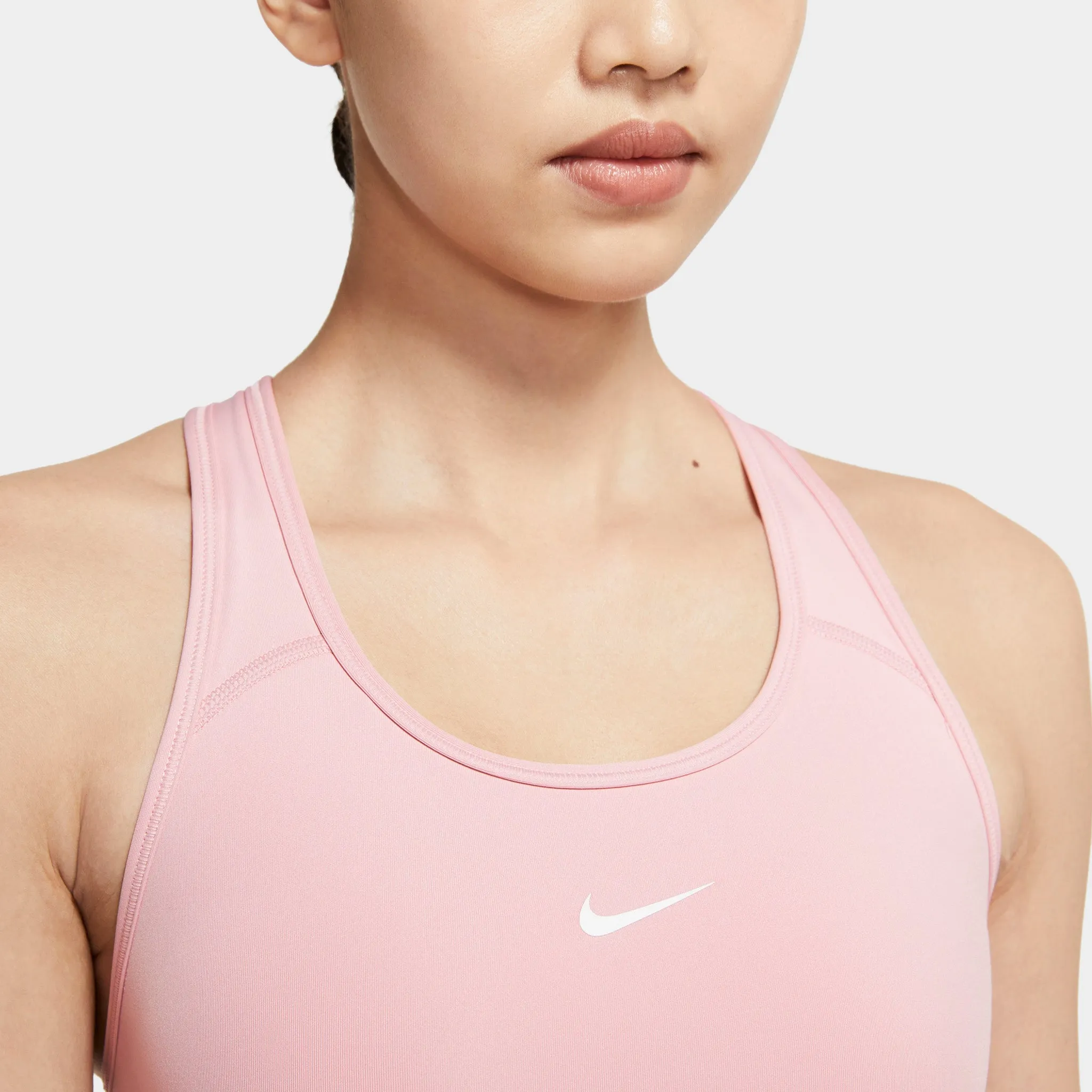 Nike Women's Dri-FIT Swoosh Medium-Support 1-Piece Pad Sports Bra / Pink Glaze sold by JD Sports product image thumbnail 3