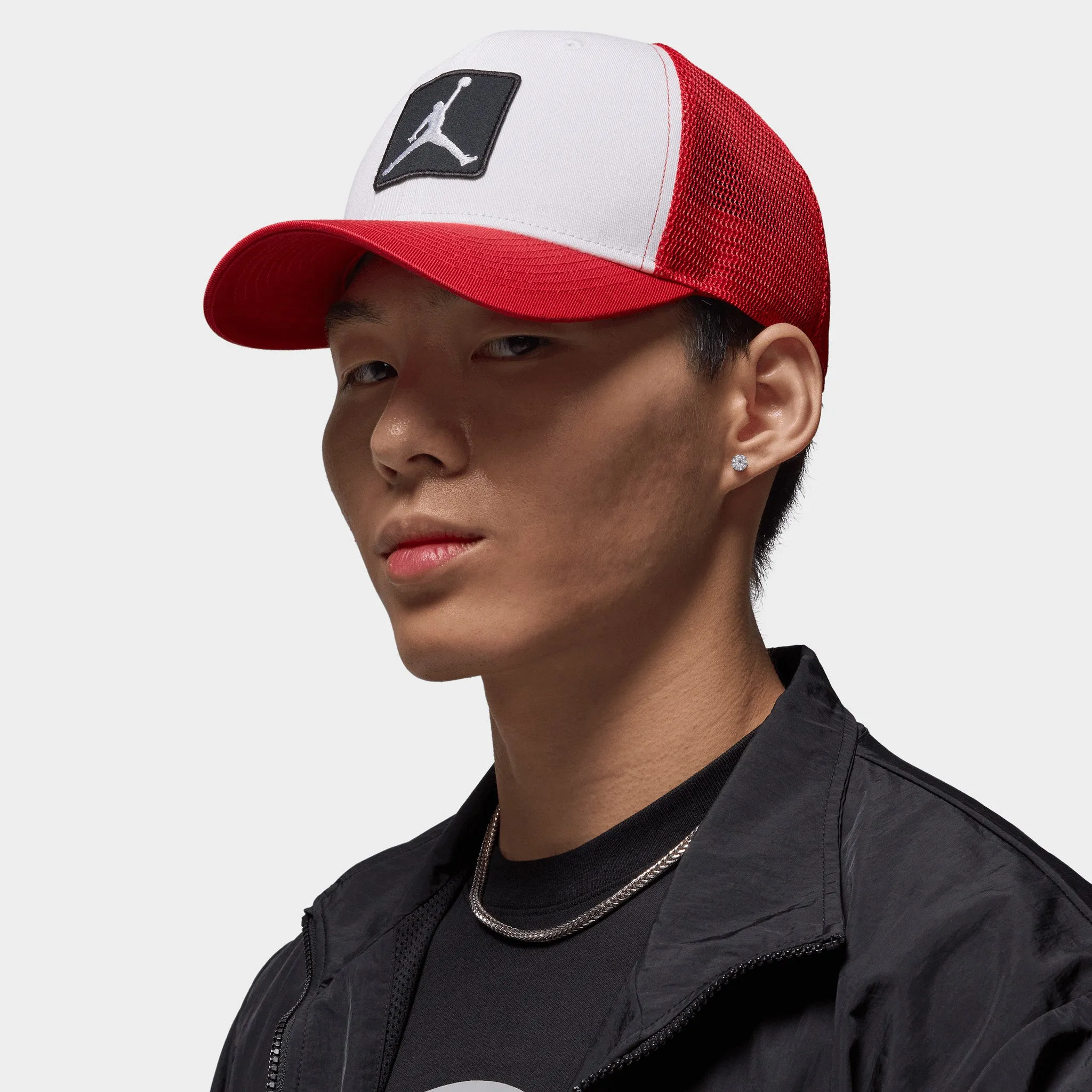 Jordan Rise Jumpman Patch Trucker Cap White / Gym Red - White sold by JD Sports product image thumbnail 3