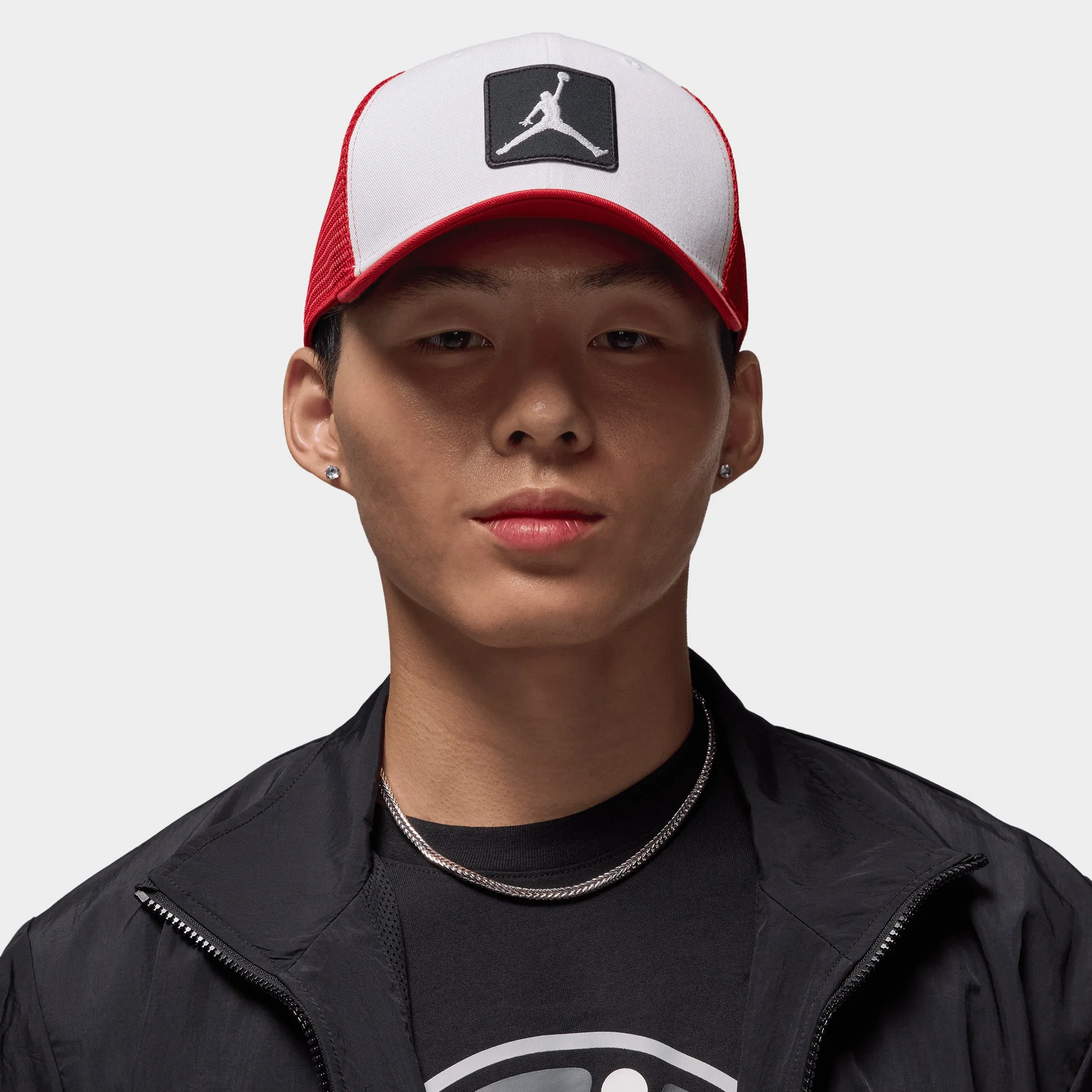 Jordan Rise Jumpman Patch Trucker Cap White / Gym Red - White sold by JD Sports
