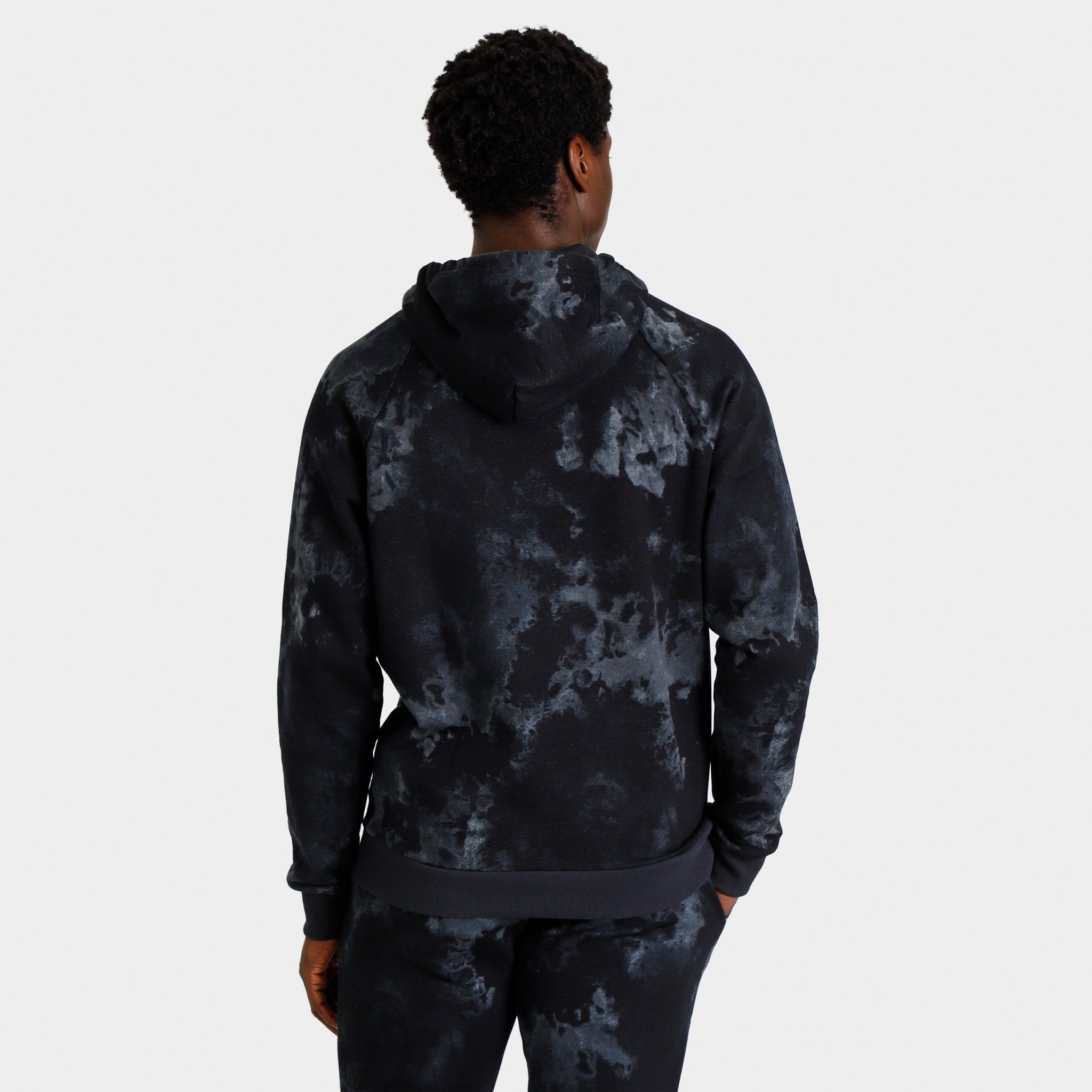 Under Armour Rival Fleece Dye Pullover Hoodie Black / Onyx White sold by JD Sports product image thumbnail 2