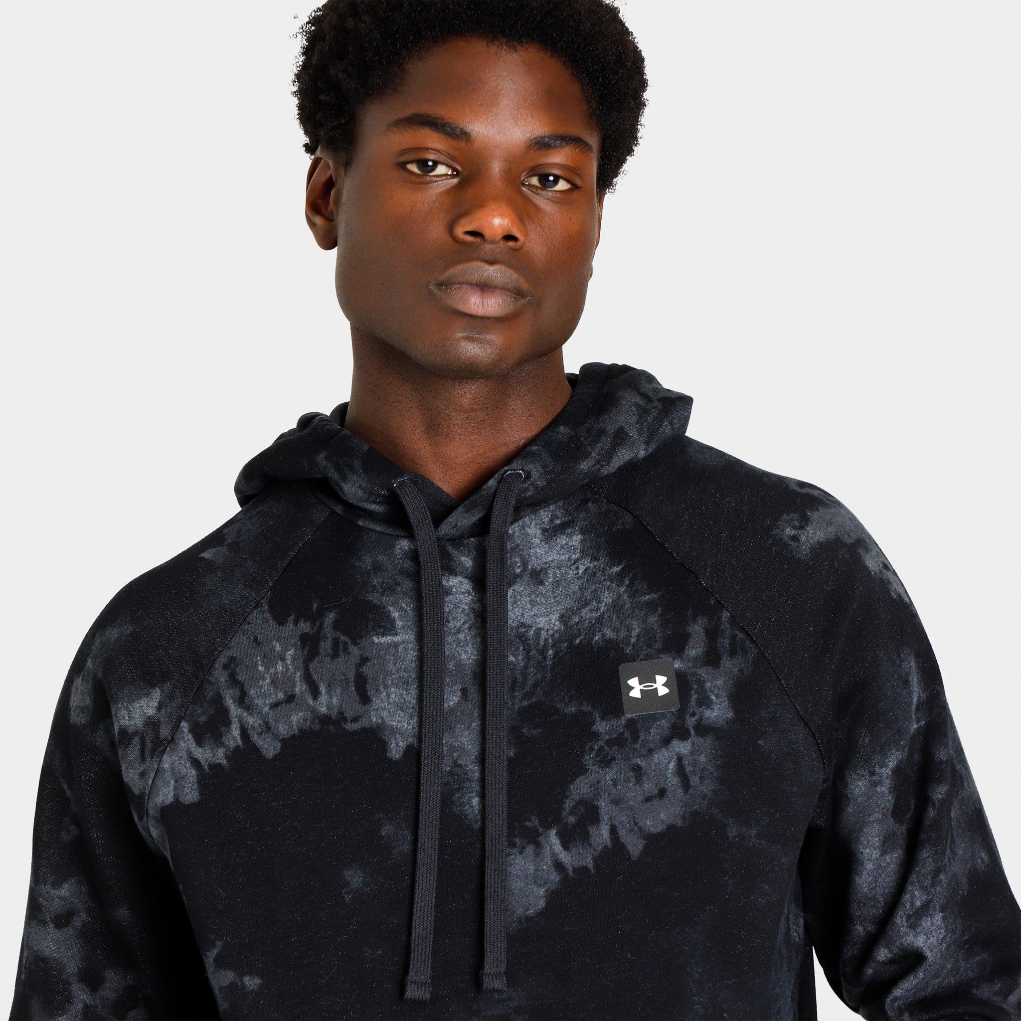 Under Armour Rival Fleece Dye Pullover Hoodie Black / Onyx White sold by JD Sports product image thumbnail 4