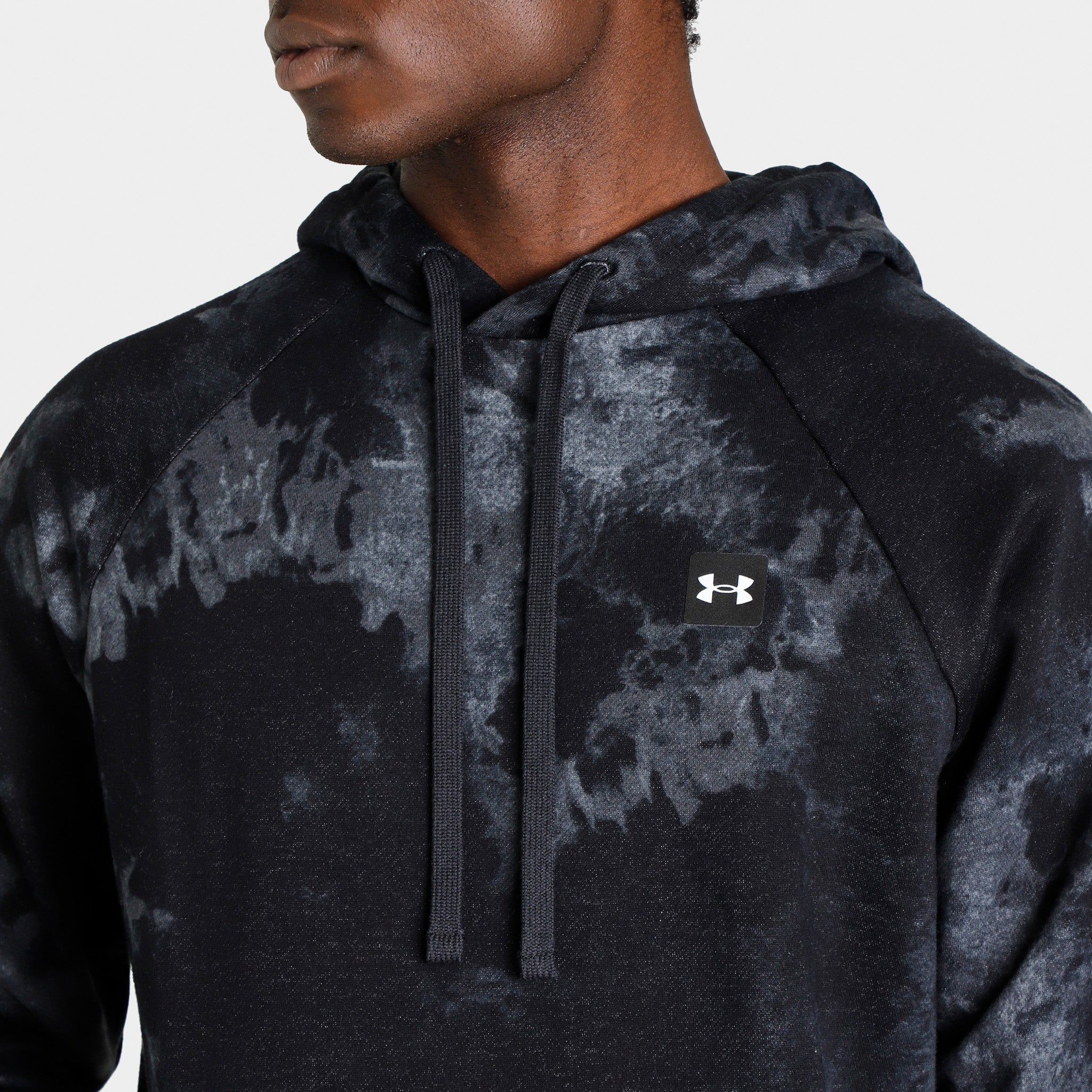 Under Armour Rival Fleece Dye Pullover Hoodie Black / Onyx White sold by JD Sports product image thumbnail 5