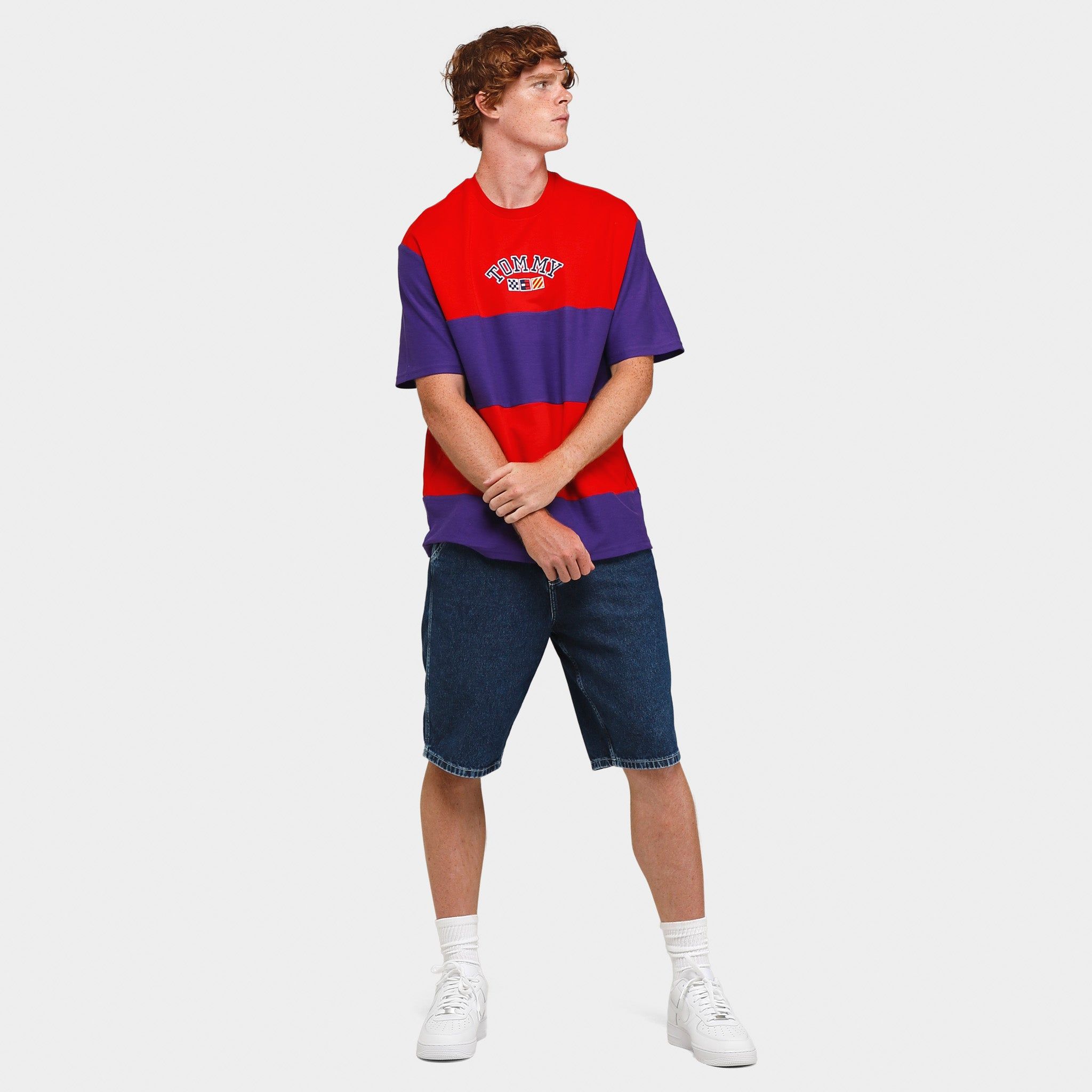 Tommy Jeans Archive Colourblock Oversized T-shirt Deep Crimson / Multi sold by JD Sports product image thumbnail 5