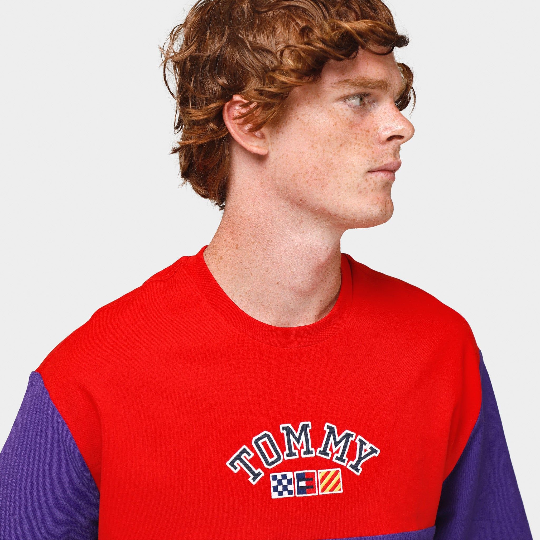 Tommy Jeans Archive Colourblock Oversized T-shirt Deep Crimson / Multi sold by JD Sports product image thumbnail 3