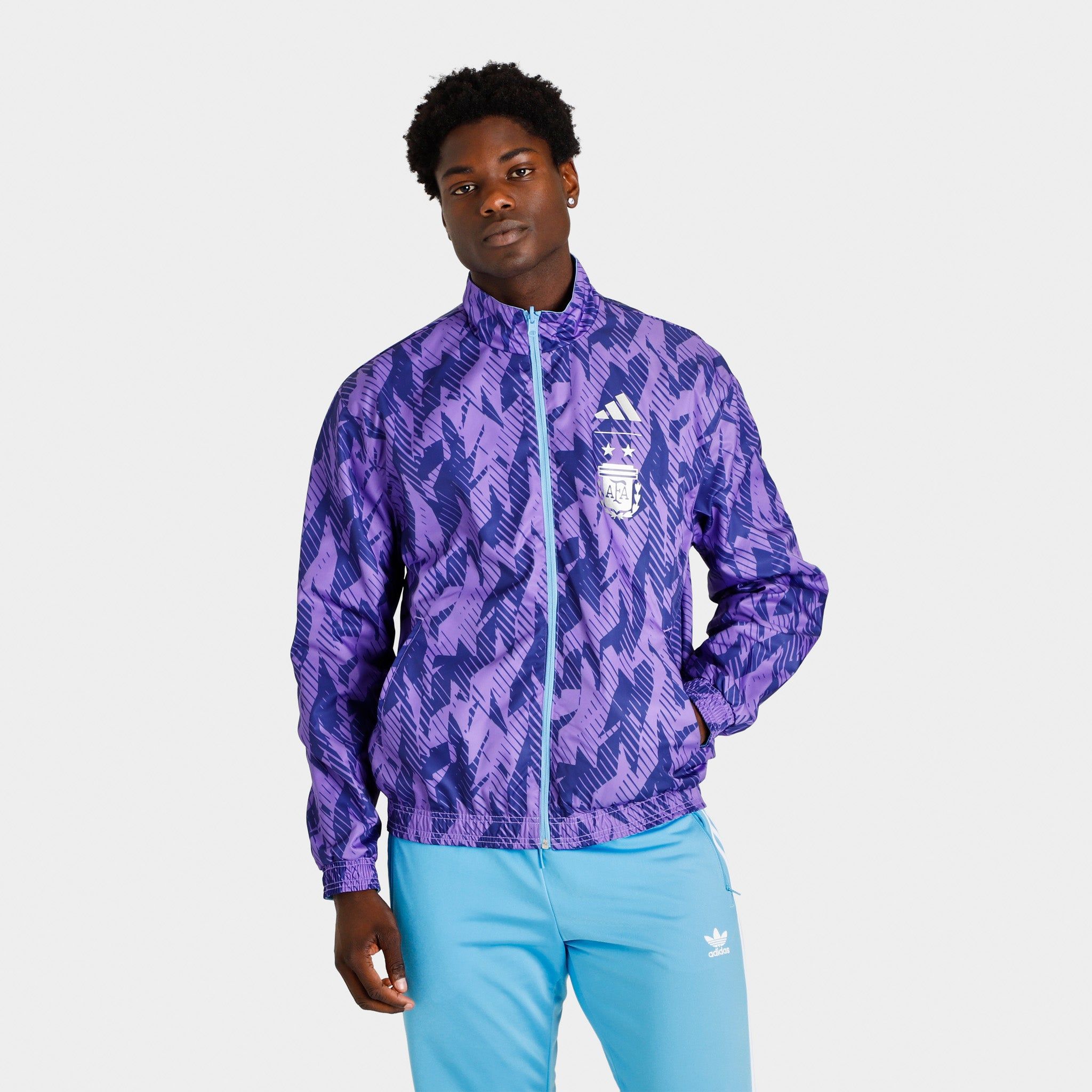 adidas Argentina Reversible Anthem Jacket / Light Blue sold by JD Sports product image thumbnail 5