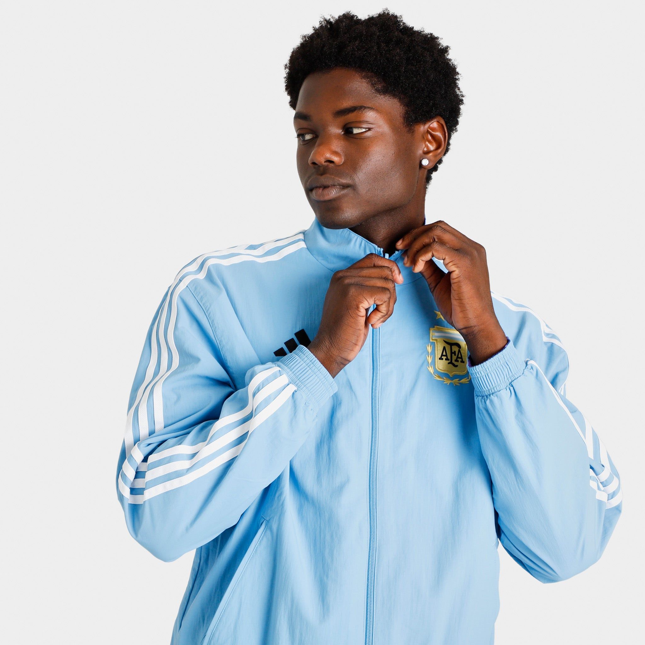 adidas Argentina Reversible Anthem Jacket / Light Blue sold by JD Sports product image thumbnail 3