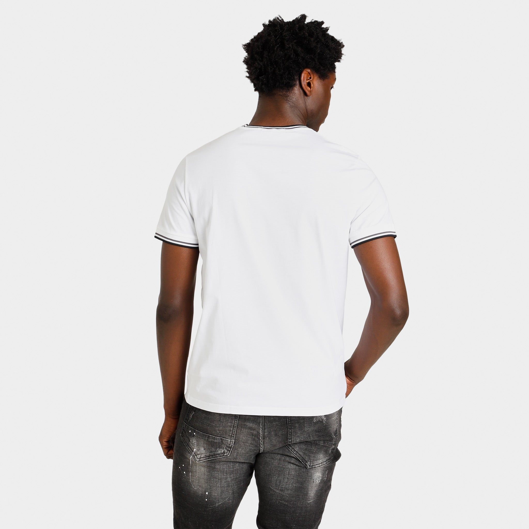 Fred Perry Twin Tipped T-shirt White / Gunmetal - Black sold by JD Sports product image thumbnail 3