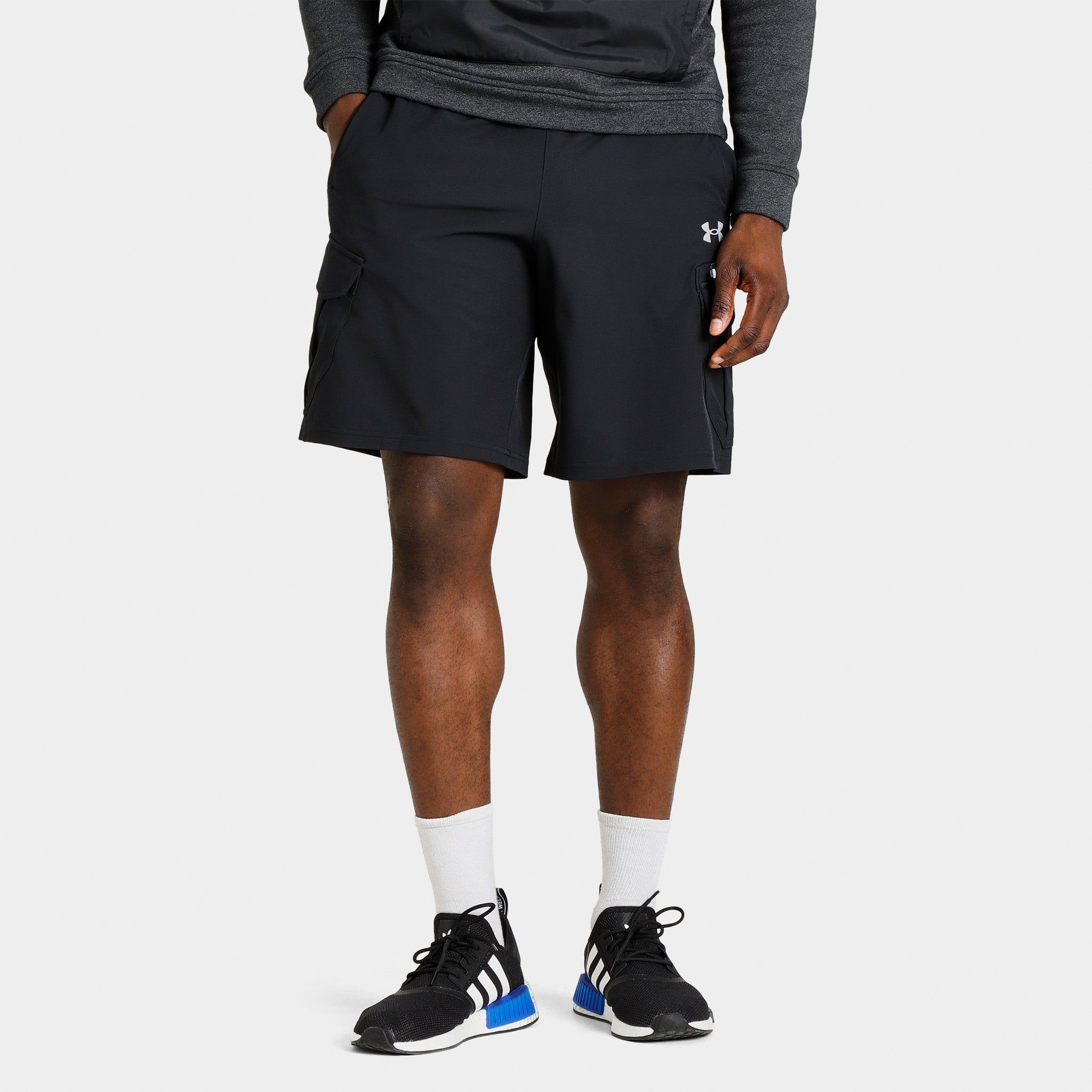 Under Armour JD Woven Cargo Shorts Black / Steel sold by JD Sports
