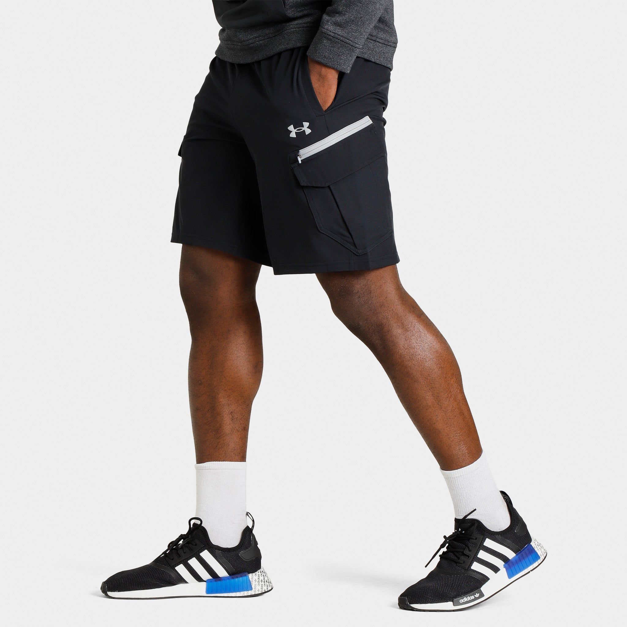 Under Armour JD Woven Cargo Shorts Black / Steel sold by JD Sports product image thumbnail 3