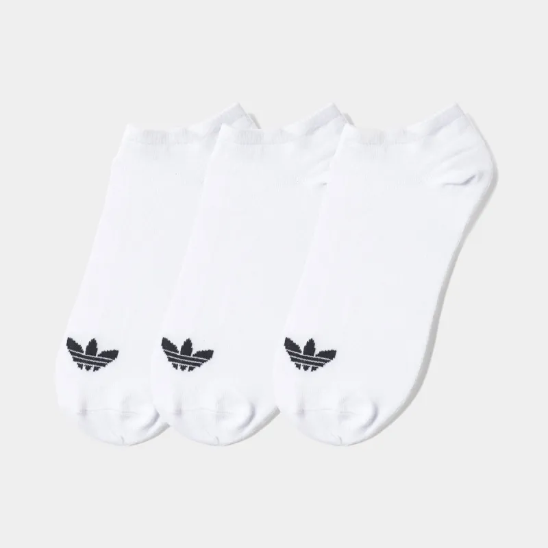 adidas Originals Trefoil Liner Socks (3 Pack) White / White - Black sold by JD Sports