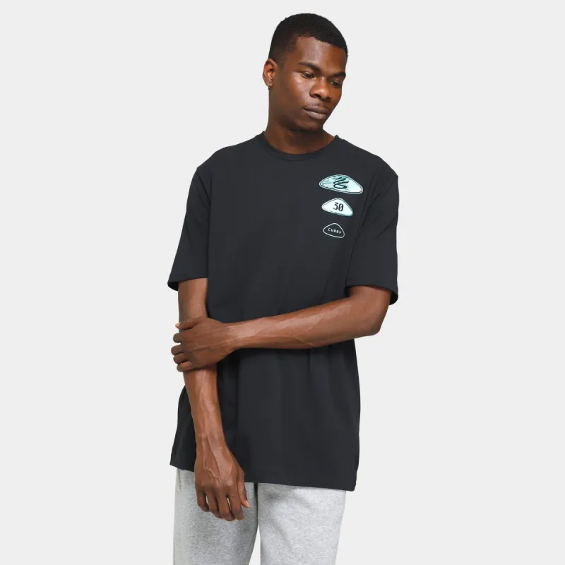 Under Armour Curry Championship T-shirt Black / Neo Turquoise sold by JD Sports