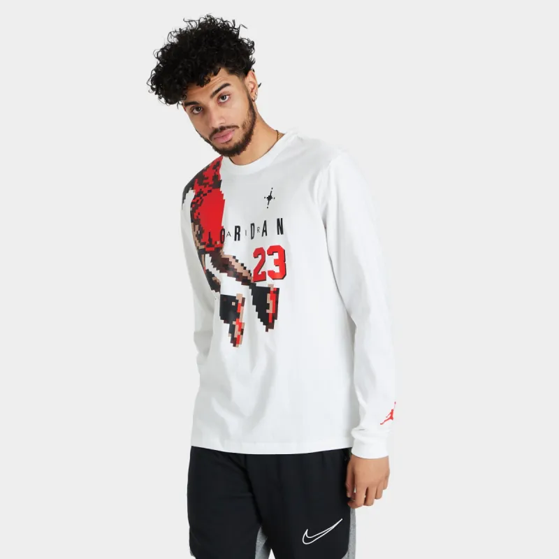 Jordan Brand Holiday Long Sleeve T-shirt White / Chile Red sold by JD Sports