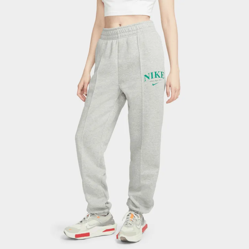 Nike Women’s Sportswear Collection Essentials Fleece Pants Dark Grey Heather / Malachite sold by JD Sports