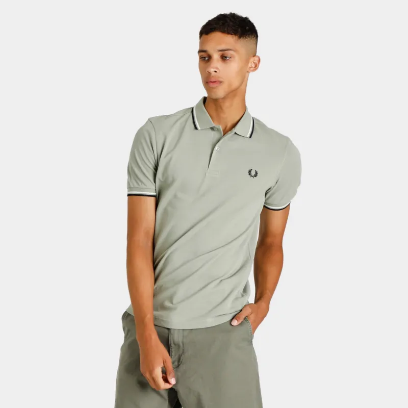Fred Perry Twin Tipped Polo T-shirt / Sea Grass sold by JD Sports