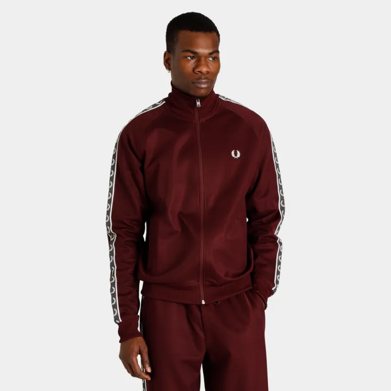 Fred Perry Contrast Tape Track Jacket Oxblood / Gunmetal made by Fred Perry