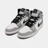 Jordan 1 Mid Light Smoke Grey / Black - White sold by JD Sports