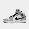 Jordan 1 Mid Light Smoke Grey / Black - White sold by JD Sports