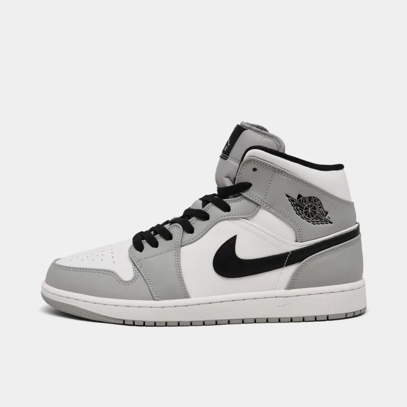 Jordan 1 Mid Light Smoke Grey / Black - White sold by JD Sports