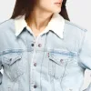 Levi's Women's Sherpa Ex-Boyfriend Trucker Jacket / Indigo Worn In sold by JD Sports