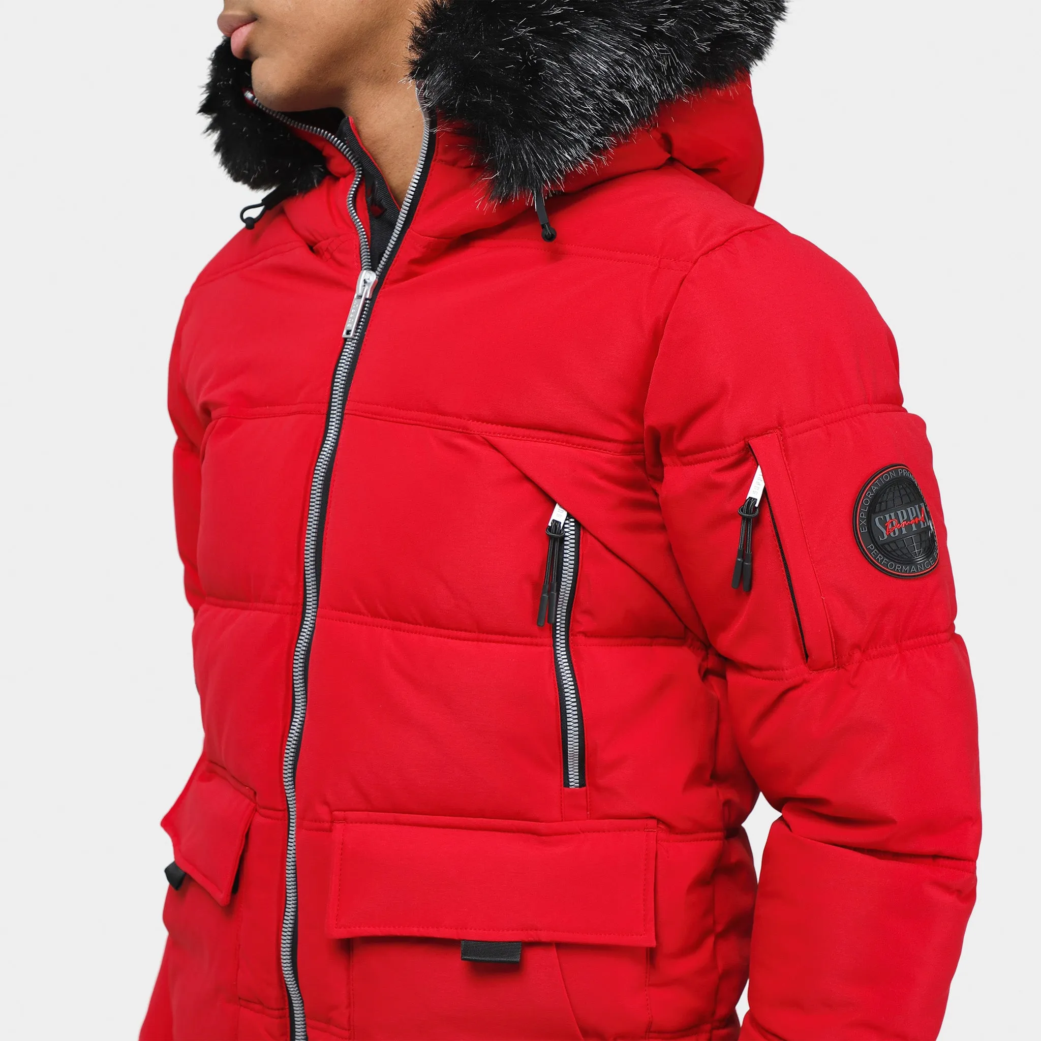Supply & Demand Taymore Short Parka / Jester Red | Parallel