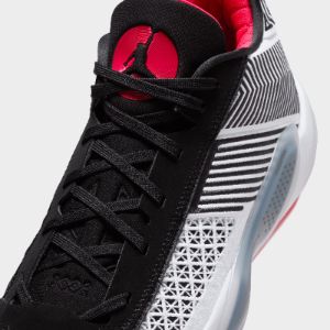 Jordan 38 Low White / Siren Red - Black sold by JD Sports