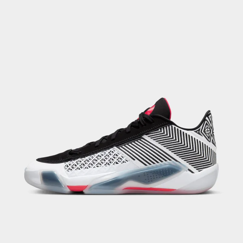 Jordan XXXVIII Low White / Siren Red - Black sold by JD Sports