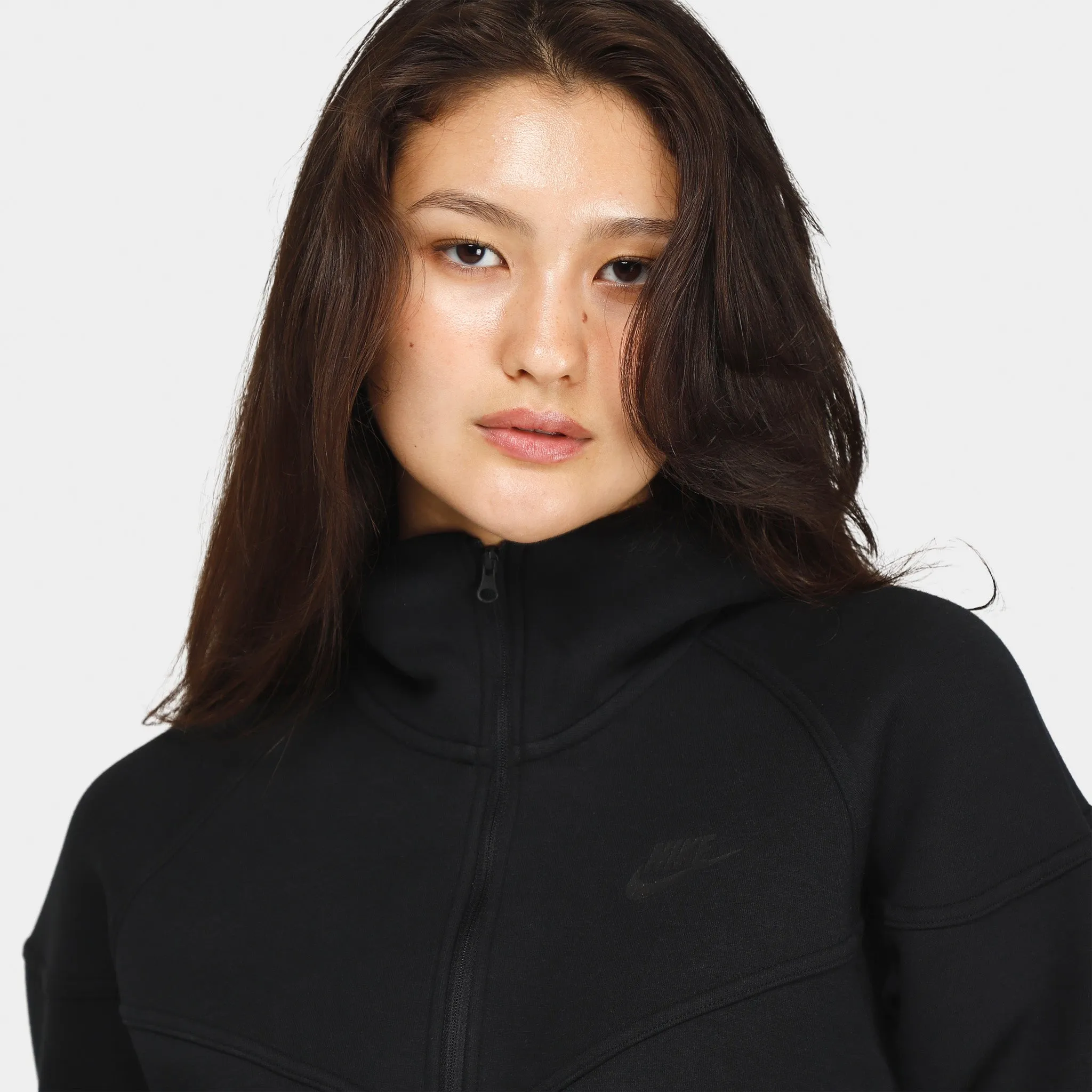Nike Sportswear Women's Tech Fleece Windrunner Full Zip Hoodie Black / Black sold by JD Sports product image thumbnail 2