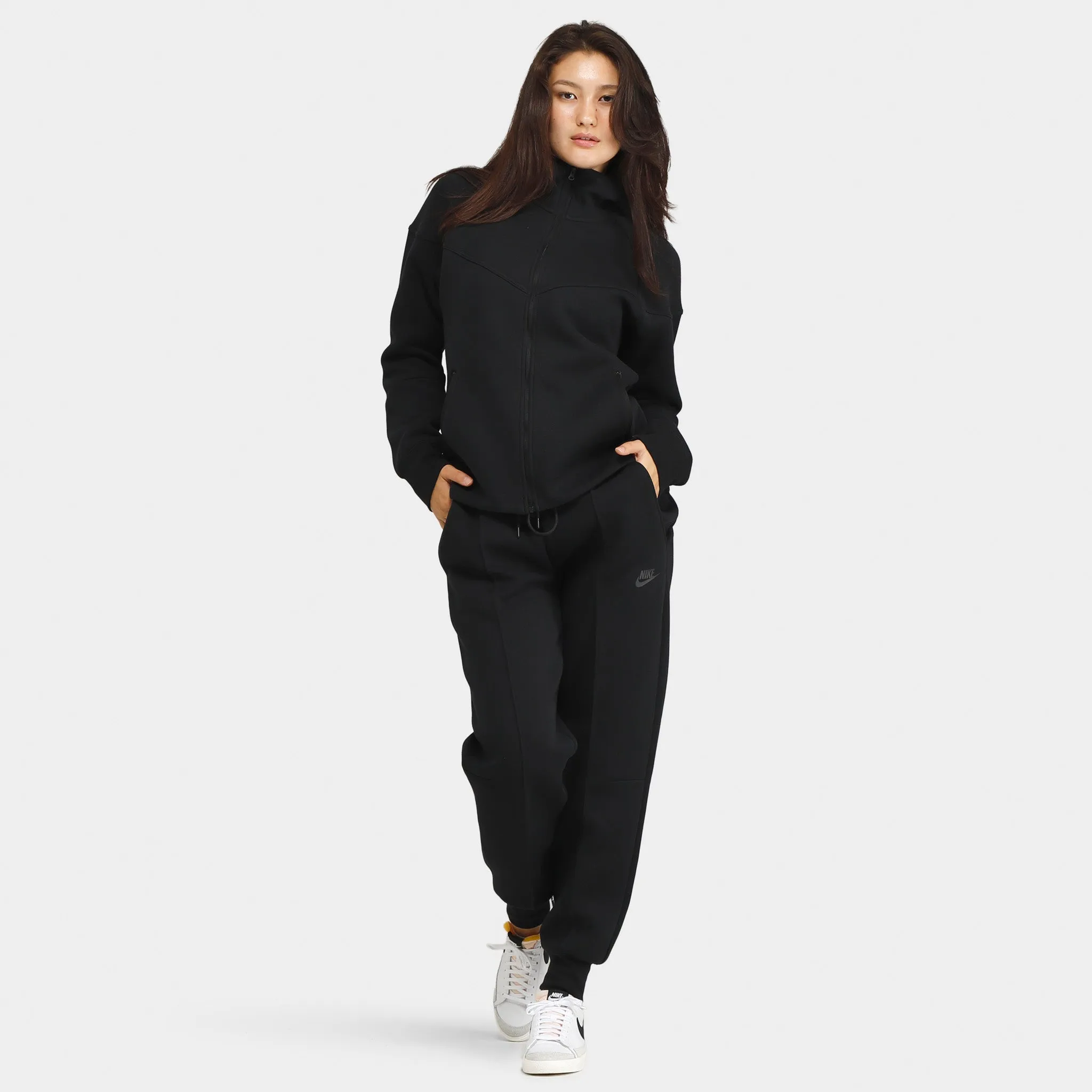 Nike Sportswear Women's Tech Fleece Windrunner Full Zip Hoodie Black / Black sold by JD Sports product image thumbnail 5