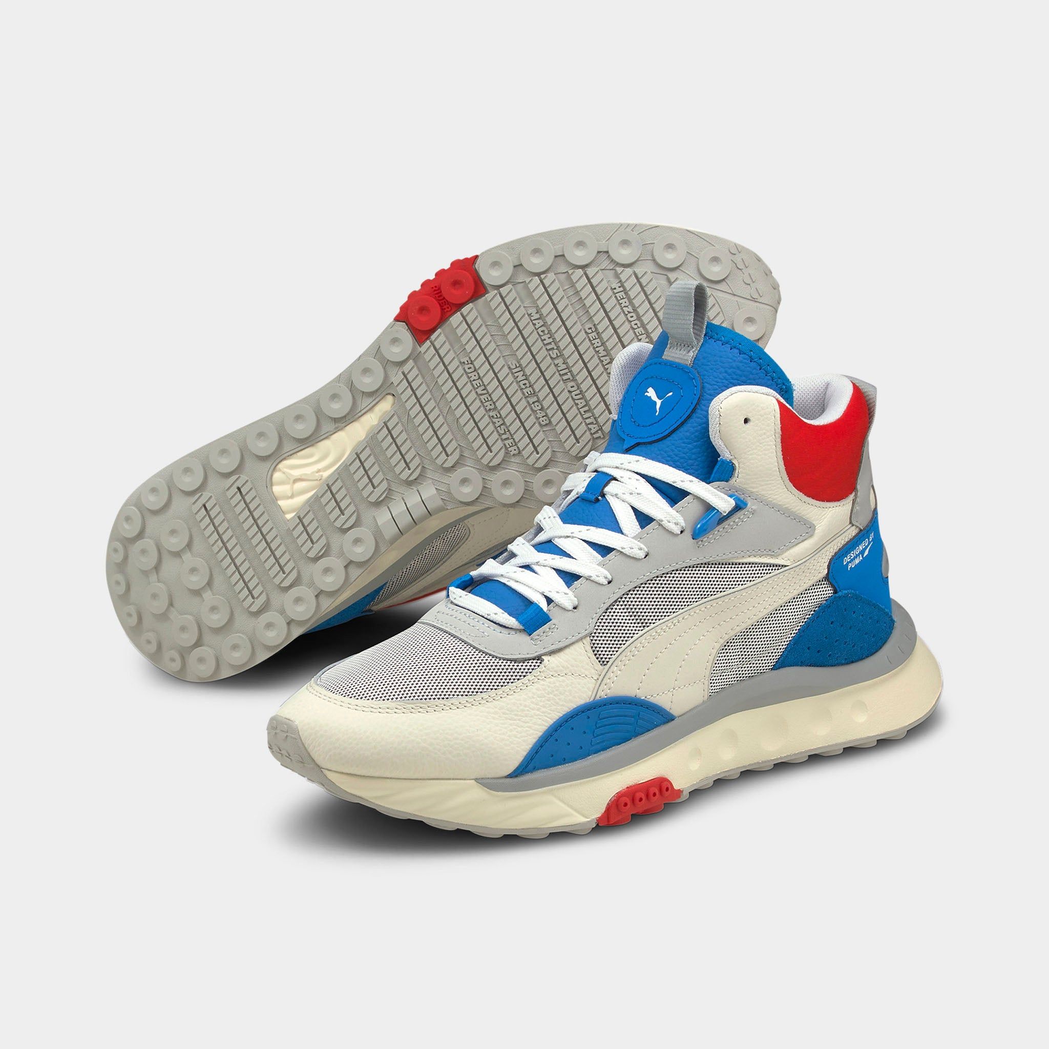 Puma Wild Rider Mid Ivory Glow / Blue sold by JD Sports product image thumbnail 3