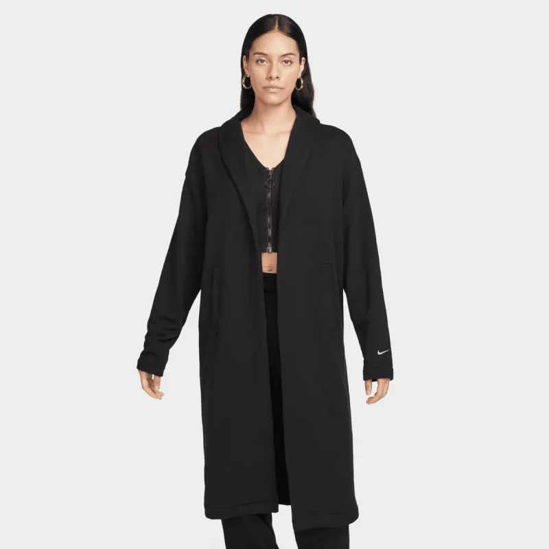Nike Sportswear Women's Modern Fleece Duster Coat Black / Flat Pewter sold by JD Sports