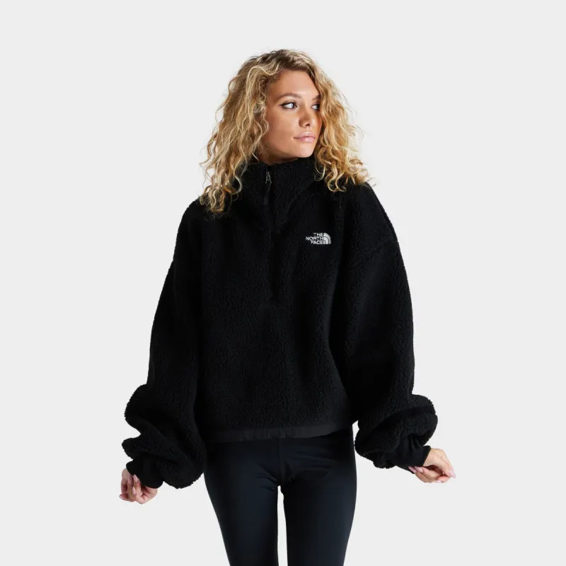 The North Face Women’s Platte Sherpa Quarter Zip Jacket / TNF Black sold by JD Sports