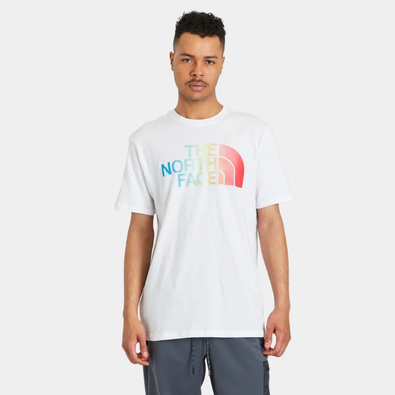 The North Face Half Dome T-shirt TNF White / Horizon Red Dye Ombre Fill sold by JD Sports